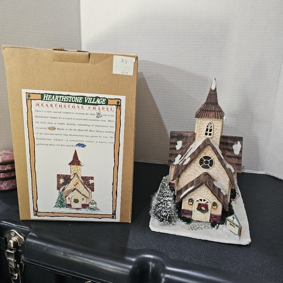 🎁 Silvestri Hearthstone Village "Hearthston Chapel" Holiday Christmas Vintage - Picture 3 of 15